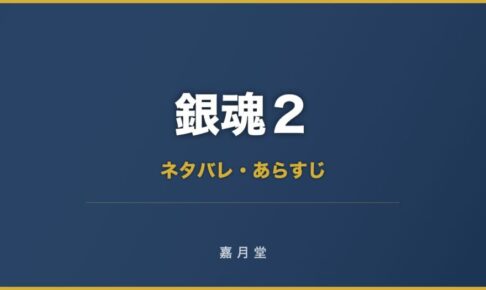 銀魂 掟は破るためにこそある ネタバレ